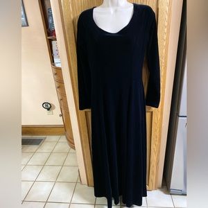 Moda International Victoria Velvet Secret Velvet Black Stretch Dress Size M